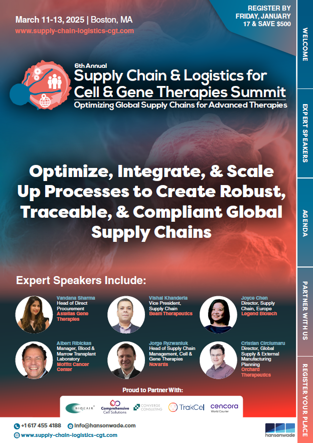 Supply Chain and Logistics for Gene Therapies